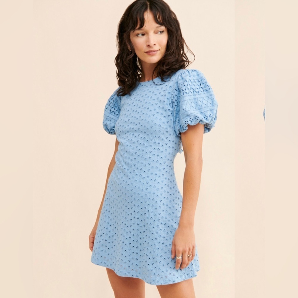 Free People Apricot Rose Mini Dress NWOT Size L